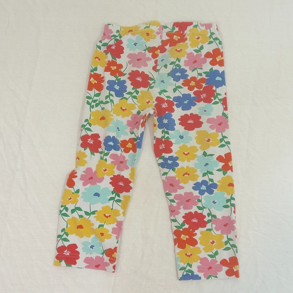 Hanna Andersson Pants Girls Crop Floral Print Multi Color Classic Size 130 - Picture 3 of 3